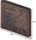 Real Leather Mens Bifold Wallet Rfid Blocking Slim Minimalist Front Pocket - Thi