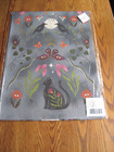 New Anthropologie Mystic Table Runner Gray 16 x90  Cats Snakes Crows Mushrooms