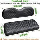 Golf Cart Rear Seat Cover Black Diamond Stitching For Ezgo Club Car Yamaha