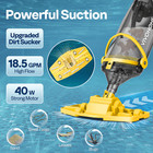 Cordless Rechargeable Pool Vacuum Handheld Pool Cleaner Extension Poles 9 12ft