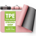 Yoga Mat With Strap  Non-slip Pilates Exercise Mat    For Yoga pilates   Thick