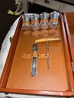 Vintage Travel Bar Mid Century Modern Barware Hard Case