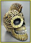 Military Mohawk Skull Skeleton Head Sculpture Figurine Statue Halloween Decor