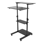 Adjustable Height Stand Up Desk Office Workstation Laptop Computer Table W wheel