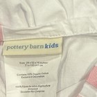 Pottery Barn Kids White Pink Ribbed Ribbon Lined Crib Skirt Dust Ruffle 16    Drop