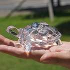 Crystal Turtle Figurine Tortoise Statue Aquarium Ornaments Lucky Feng Shui Deco