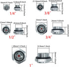 5 Pcs Oil Sight Glass 1 4   1 2   3 4   3 8   1   Male Threaded Stainless Steel