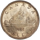 1937 Canada  1 One Dollar Silver Coin - Ngc Ms 61 - Km  37
