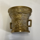 Vintage Bronze Mortar Pestle Home Decor Cup Year 1590 Stamped