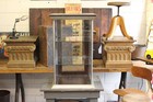 1900s Antique Country Store Display Case Showcase Nickel Store Countertop