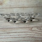 Clear Modern Glass 6 Tea Light Holder Centerpiece Contemporary Art Deco Alter