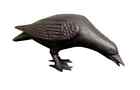 Primitive Large Realistic Decorative Cast Iron Raven Crow Black Bird Head Down
