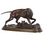 Rare Bronze Sculpture Of Pointer Dog By Pierre-jules M  ne  french  1810-79 
