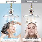 24-stage Shower Head Filter With 2 Replaceable Filter Cartridges For Hard Water