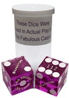 Authentic Silverton Las Vegas Casino Craps Dice Pair Purple Polished Mixed  s