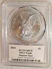 2024 Pcgs Ms70 Emily Damstra Signed Magnum Opus Silver Eagle  1 Coin Autograph
