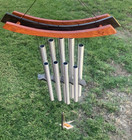 Woodstock Healing Chimes 9 Aluminum Silver Tubes 34  Natural Harmonic Overtones