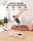 Gravity Automatic Salt Pepper Grinder Set Led Light Battery Powered Adjustable