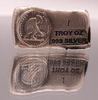 2019 Prospector s Gold   Gems Colorado 1oz 999 Fine Silver Art Bar   Round C3055