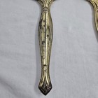 Vintage Handheld Mirror    Brush Vanity Set Gold Plated Hollywood Orginal Patina