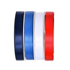  Patriotic Ribbon  4 Rolls 40 Yards Thin Red White Blue Satin Ribbons 3 8 Inch 