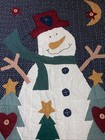 Kohl s Quilt Blanket 46x 59 Snowmen Patchwork Throw Appliqued Cotton Christmas