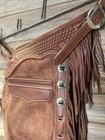 Handmade Western Leather Chaps  Leather Chinks For Horse Riding  Western Pants