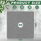 Shower Mat Non Slip 27 X 27 Inch Extra Large Bath Mat With Drain soft Square Loo