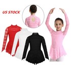 Girls Ballet Dance Dress Kids Cotton Gymnastics Leotard Tutu Skirt Dancewear