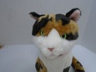 Fao Schwarz Calico Cat 11  Plush Stuffed Animal Toys R Us 2015 Green Eye Kitty