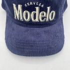 Modelo Cerveza Hat Corduroy Blue Cotton Baseball Cap Beer Adjustable Nwt
