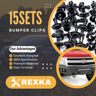 15 Sets Bumper Clips Front Air Dam Retainer Nut Grommet - Replaces 15733971