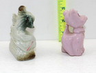 Vintage Ceramic Porcelain Pink Dog Figurine Made In Japan Great Condition