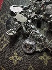 Vintage Travel Loaded Sterling Silver Charm Bracelet Tons Of Fun Charms
