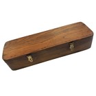 Wood Box With White And Black Feather Quill Nib Pens Inkwell And Powder Ink