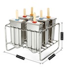 Stainless Steel Ice Pop Molds Ice Cream Ice Lolly Stick Holder Maker New