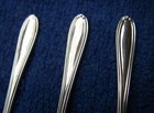 Set 3 Roden Bros Canadian Sterling Salt Spoons-ribbed Pattern-nr