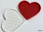 Laban Heart-shaped Cleaning Pad For Makeup Brushes  Red white