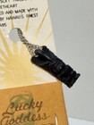 New Vintage Coco Joe   s Hawaii Tiki Lucky Goddess Necklace Black Lava
