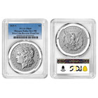2025-s Reverse Proof  1 Morgan And Peace Silver Dollar 2pc Set Pcgs Pr69 Blue