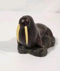 Vtg Walrus On Rock Figurine Resin Statue Figure Boma Canada Small Rare