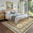 Boho Rugs Area Rug Vintage Rug Traditional Floral Carpet Living Room Dining Room