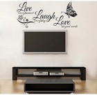 Live Laugh Love Butterfly Flower Wall Decal Vinyl Quote Sticker Home Decor