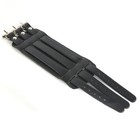 Men s Leather Triple Strap Cuff Bracelet Adjustable Wide Cosplay Wristband