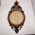 Vtg 70s Wall Plaques Pair Greek Goddess Cameo Relief Art Coppercraft Mcm