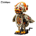 Moc Mechanical Duck Building Blocks Kit W  Light Diy Animal Model Kids Gift Toy