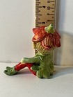 Vintage Pixie Gnomes Elves Flower Hat Figurine