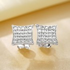 14k White Gold Plated 10 5mm 1 5ct Square Cz Stud Earrings