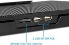 Portable Metal Mesh Laptop Cooler Cooling Pad With Red Led Light 4 Quiet Fans Ad