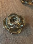 2 Vtg Solid Brass Curtain Drapery Tiebacks Holders Holdbacks Roman Rose Flower